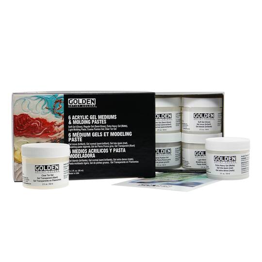 Golden® Introductory Gel Mediums and Molding Pastes Set